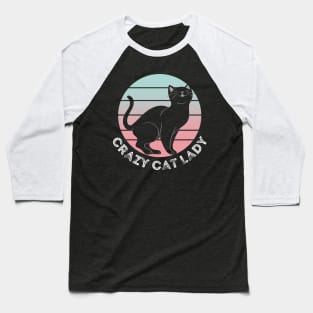 Crazy Cat Lady, Cat Merch Design Baseball T-Shirt